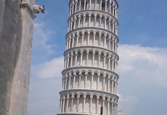 The leaning tower of Pisa and a marvellous coast route